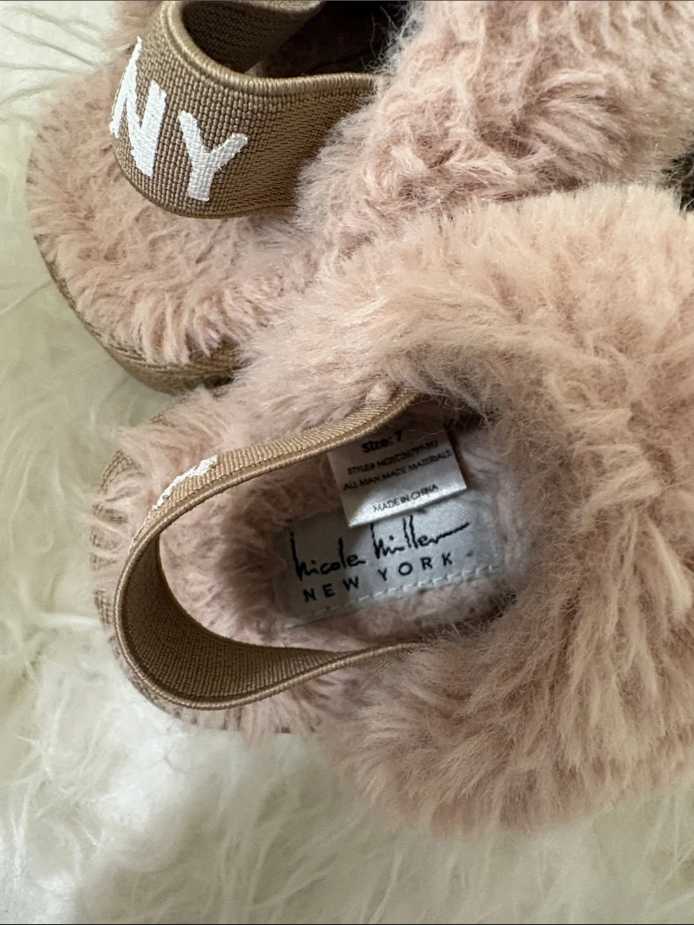 Kids Faux-Shearling Slipper Booties - Tan Pink
